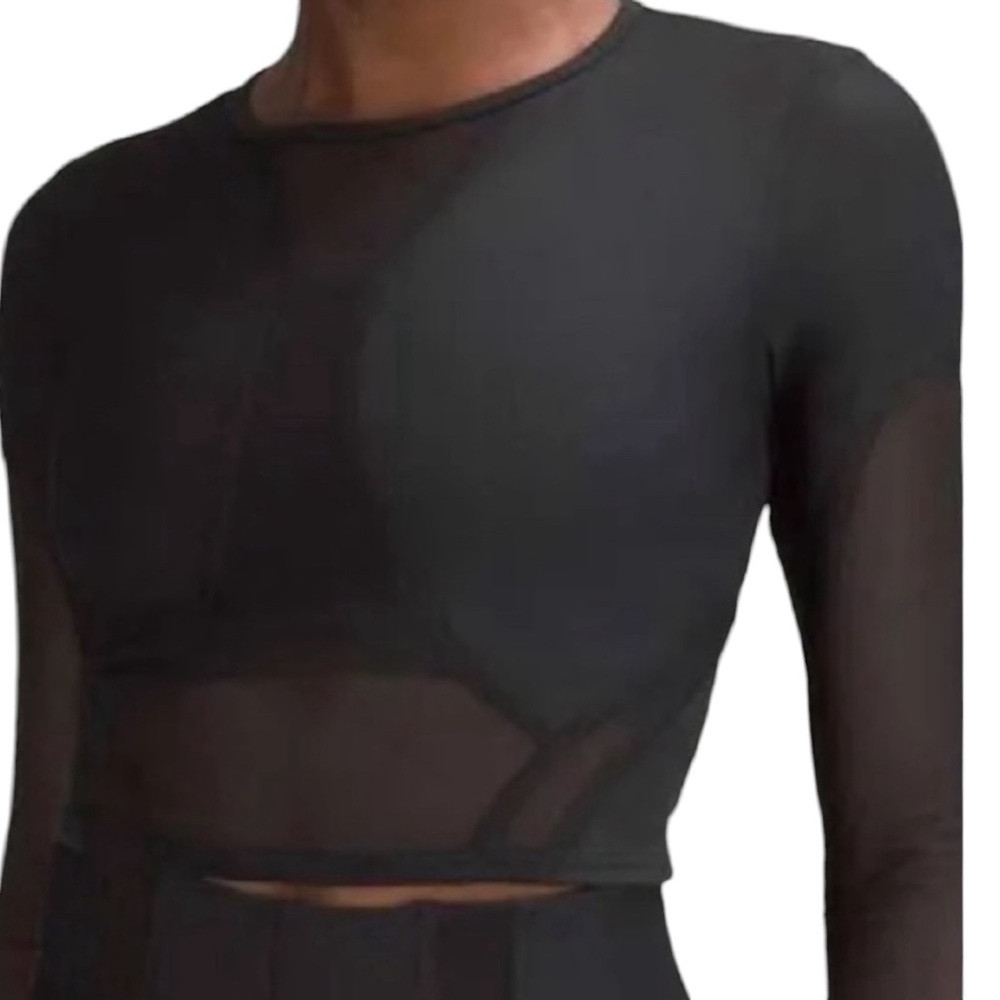 Lululemon long sleeve mesh panel top Size 8